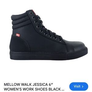 Women's Black Steel-Toe Boots